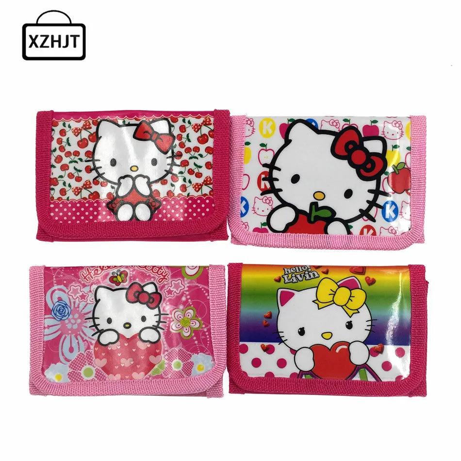 2016 New Hello Kitty Cat Coin Purse Cute Kids Cartoon Wallet Kawaii Bag Coin Pouch Children Purse Holder Women Coin Wallet