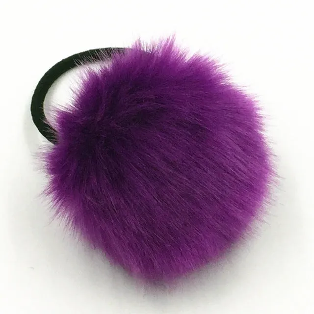 2017 New Artificial Rabbit Fur Ball Elastic Hair Rope Rings Ties Bands Ponytail Holders Girls Hairband Headband Hair Accessories