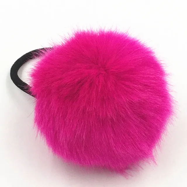 2017 New Artificial Rabbit Fur Ball Elastic Hair Rope Rings Ties Bands Ponytail Holders Girls Hairband Headband Hair Accessories