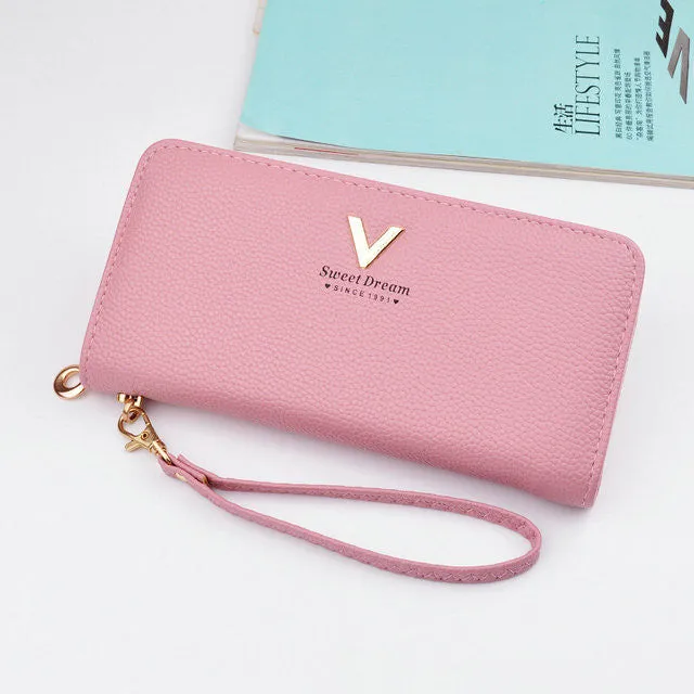 2017 New Wallet Women Long Zipper Ladies Purse Female Leather Wallets Brand Woman Purse Card Holder Clutch Portefeuille femme