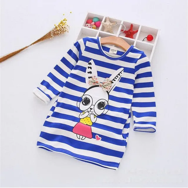 2017 Summ Girls Dress Cartoon Kids Dresses For Girl Clothes 2-8Y Baby children clothing Vestidos Costume Roupas Infantis Menina