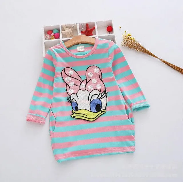 2017 Summ Girls Dress Cartoon Kids Dresses For Girl Clothes 2-8Y Baby children clothing Vestidos Costume Roupas Infantis Menina