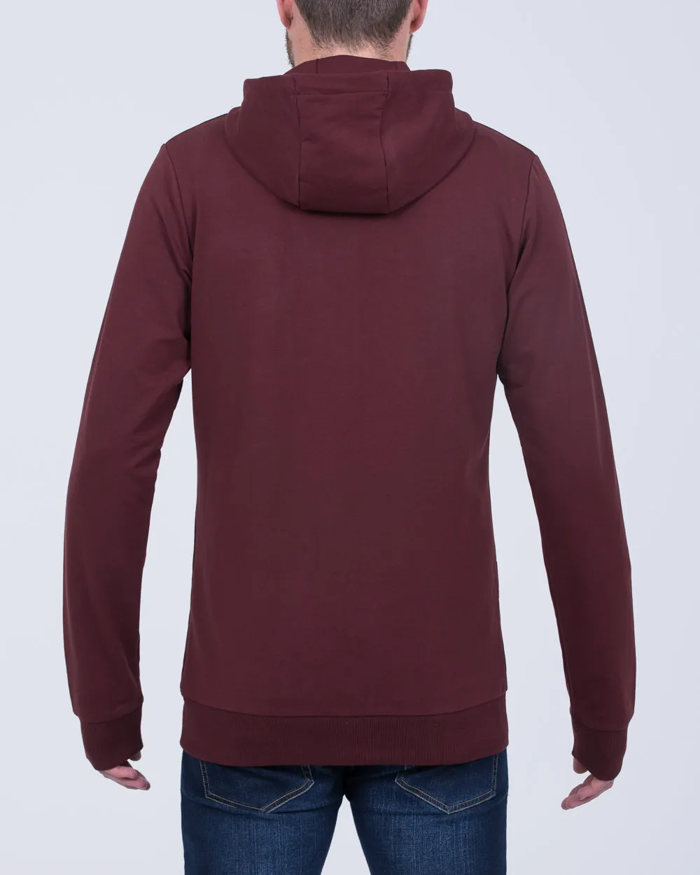 2t Zip Up Tall Declan Hoodie (wine)