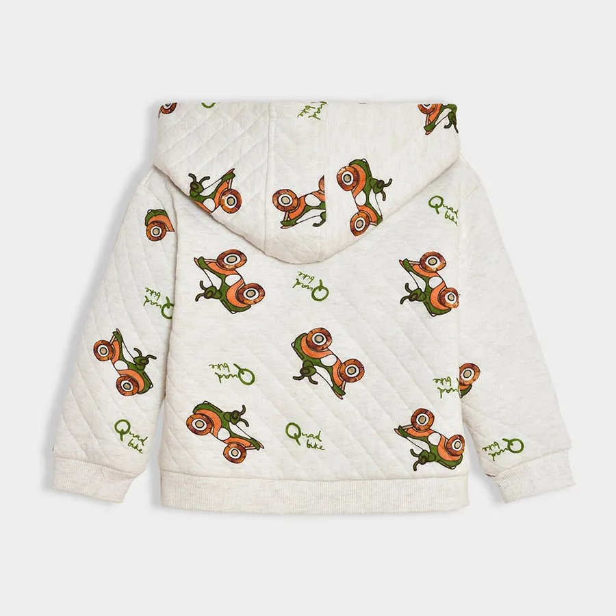 Adventure Bike Print Sweatshirt Set Off White