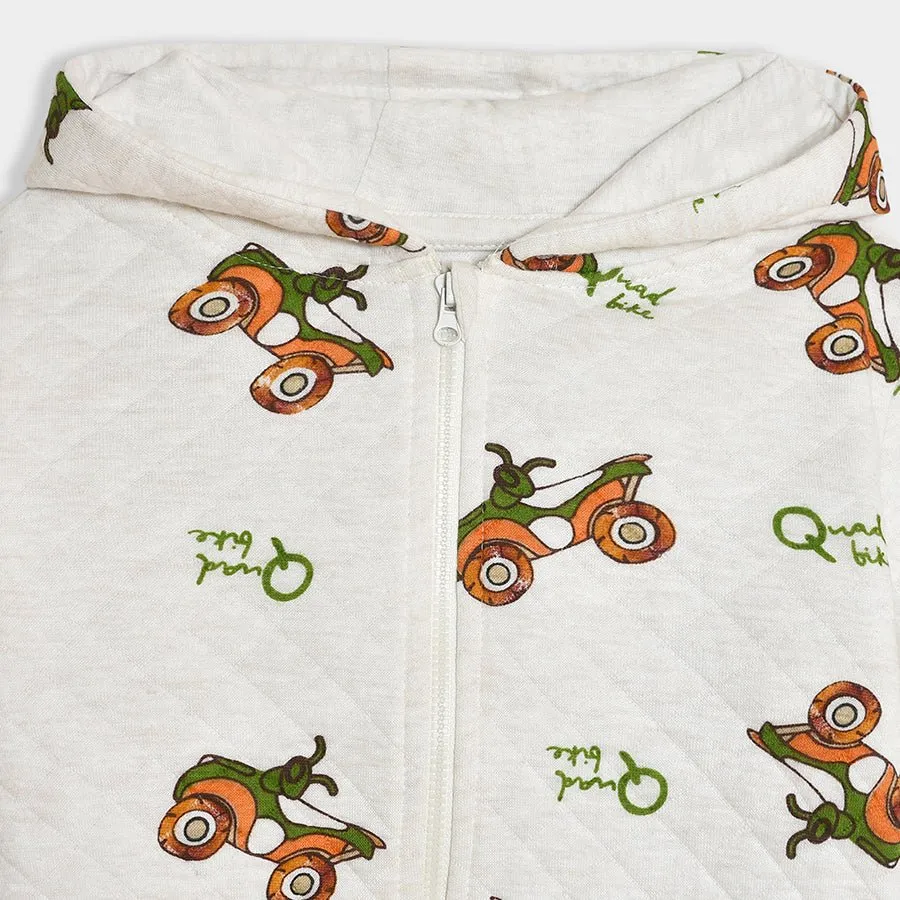 Adventure Bike Print Sweatshirt Set Off White