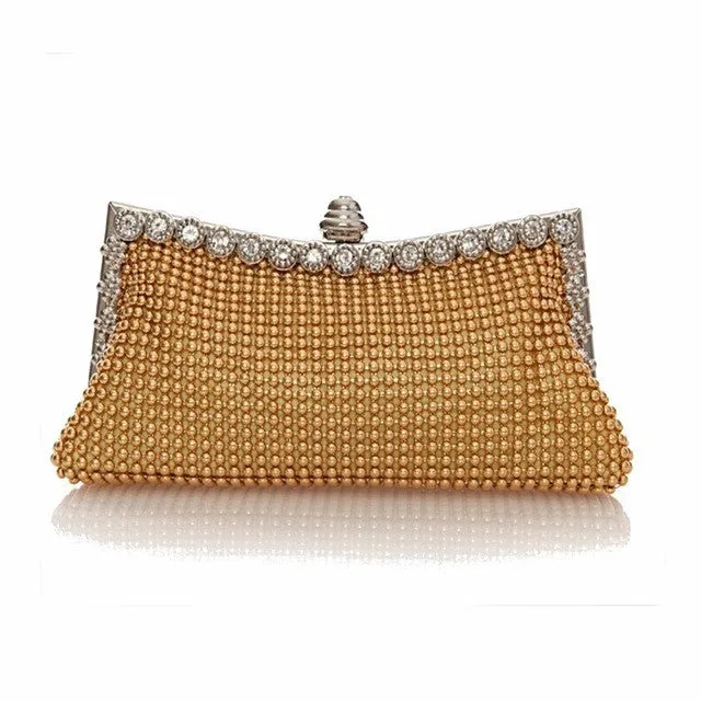 AEQUEEN Women Evening Bag Day Clutches Austrian Diamond Aluminium Shinestone Banquet Wedding Party Bag Beaded Evening Clutch Bag