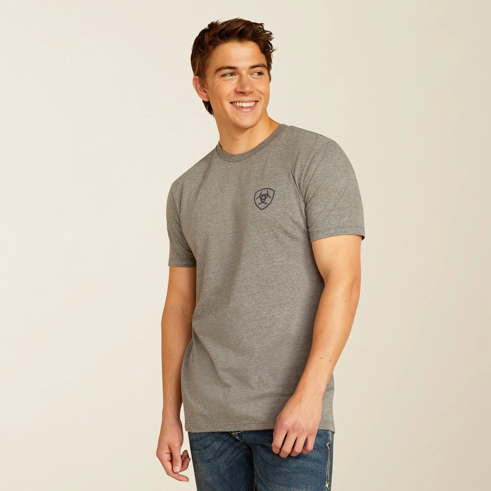 Ariat Charcoal Southwestern Longhorn Tee for Men