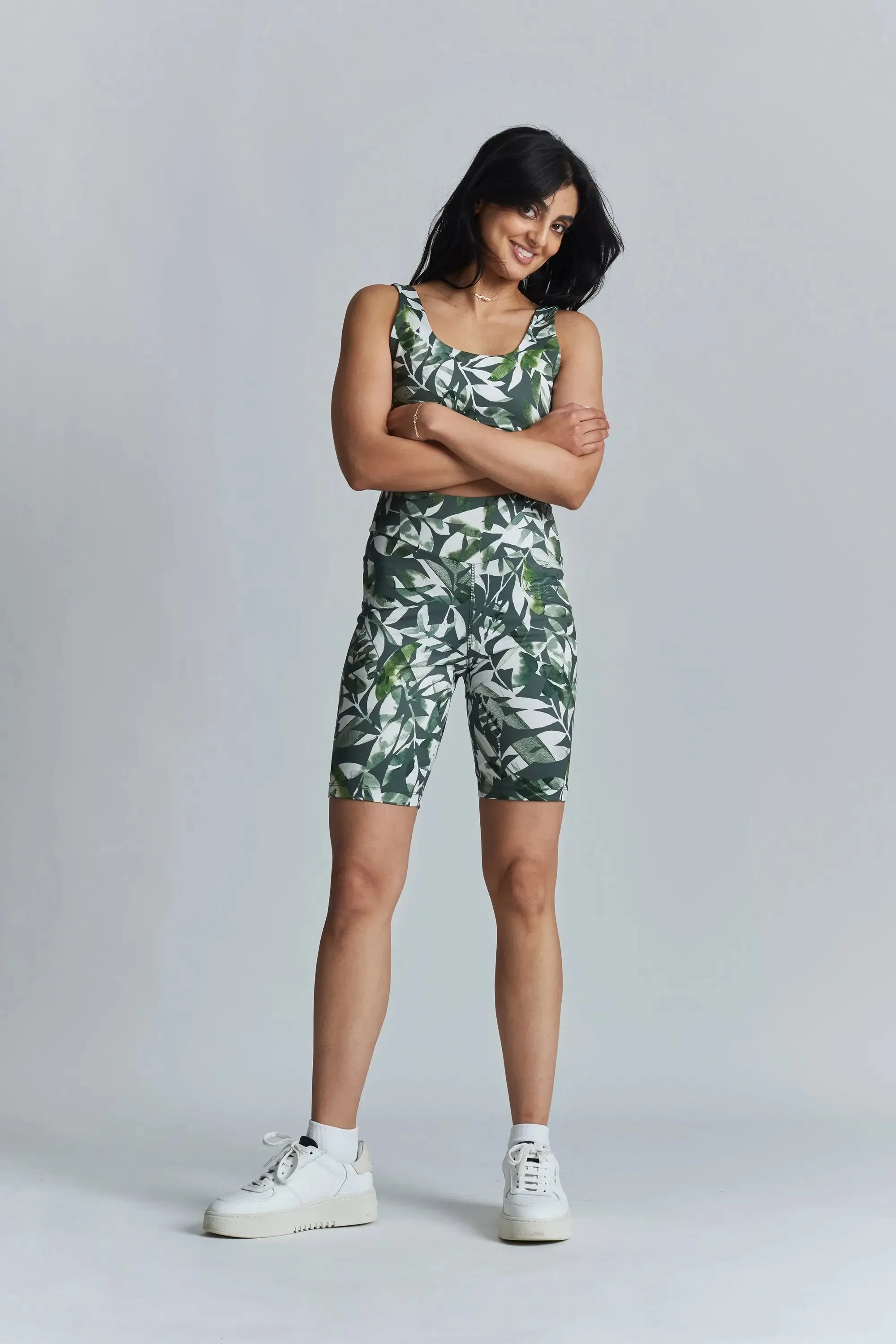 Arran Performance Cycle Shorts - Leaf Print