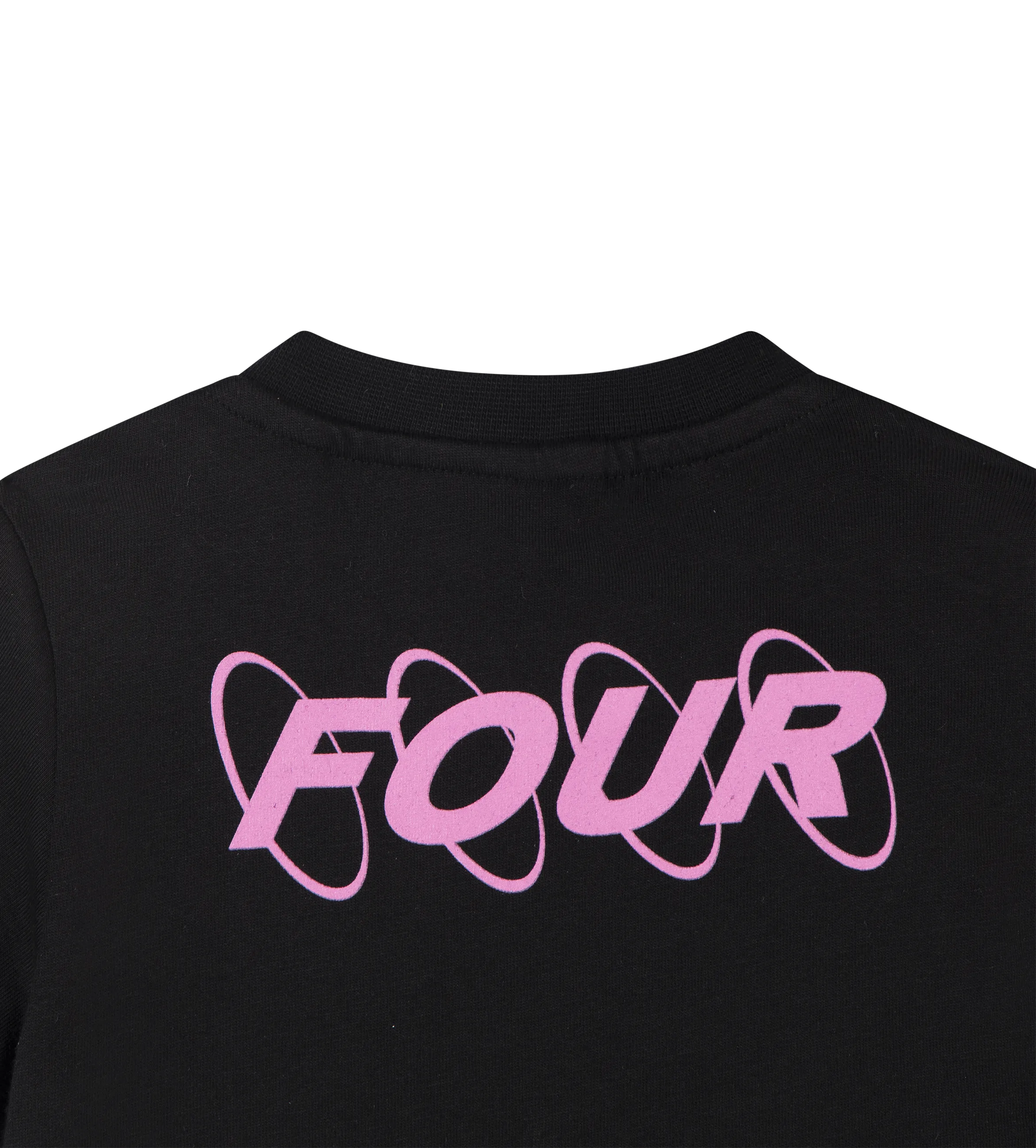 Baby Pink Circles Logo T-shirt Black