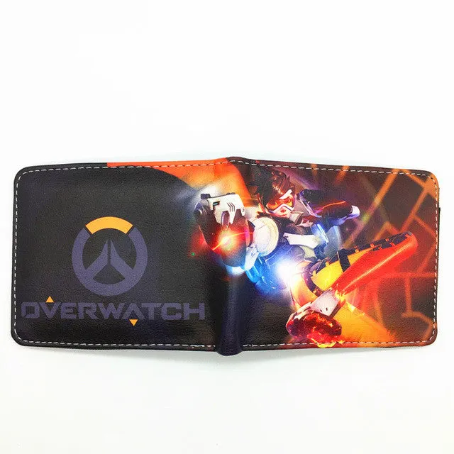 Blizzard Game Overwatch/Tokyo Ghoul 3D Wallets Tracer Reaper Overwatch Purse Billetera For Teenager Leather Money Bag