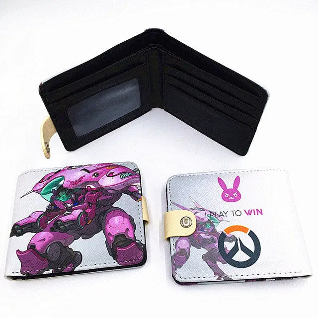 Blizzard Game Overwatch/Tokyo Ghoul 3D Wallets Tracer Reaper Overwatch Purse Billetera For Teenager Leather Money Bag