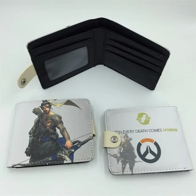 Blizzard Game Overwatch/Tokyo Ghoul 3D Wallets Tracer Reaper Overwatch Purse Billetera For Teenager Leather Money Bag