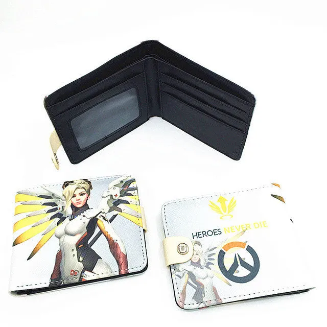 Blizzard Game Overwatch/Tokyo Ghoul 3D Wallets Tracer Reaper Overwatch Purse Billetera For Teenager Leather Money Bag