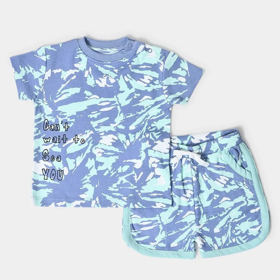 Boys Tie & Dyed T-shirt and Shorts Set