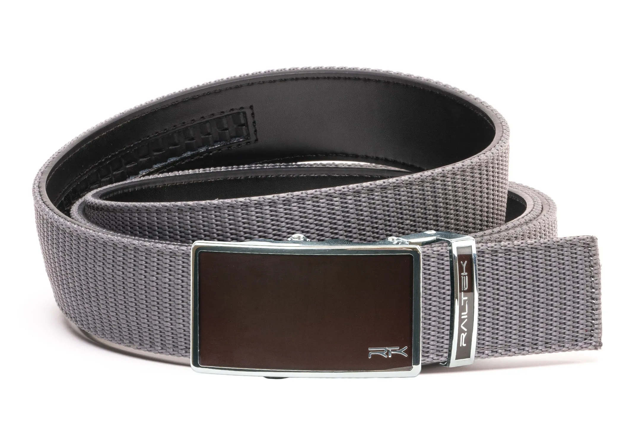 Chrome Dark Brown Railtek™ Belt