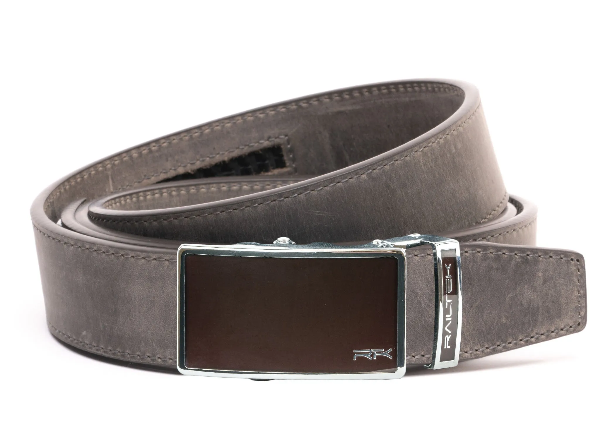 Chrome Dark Brown Railtek™ Belt