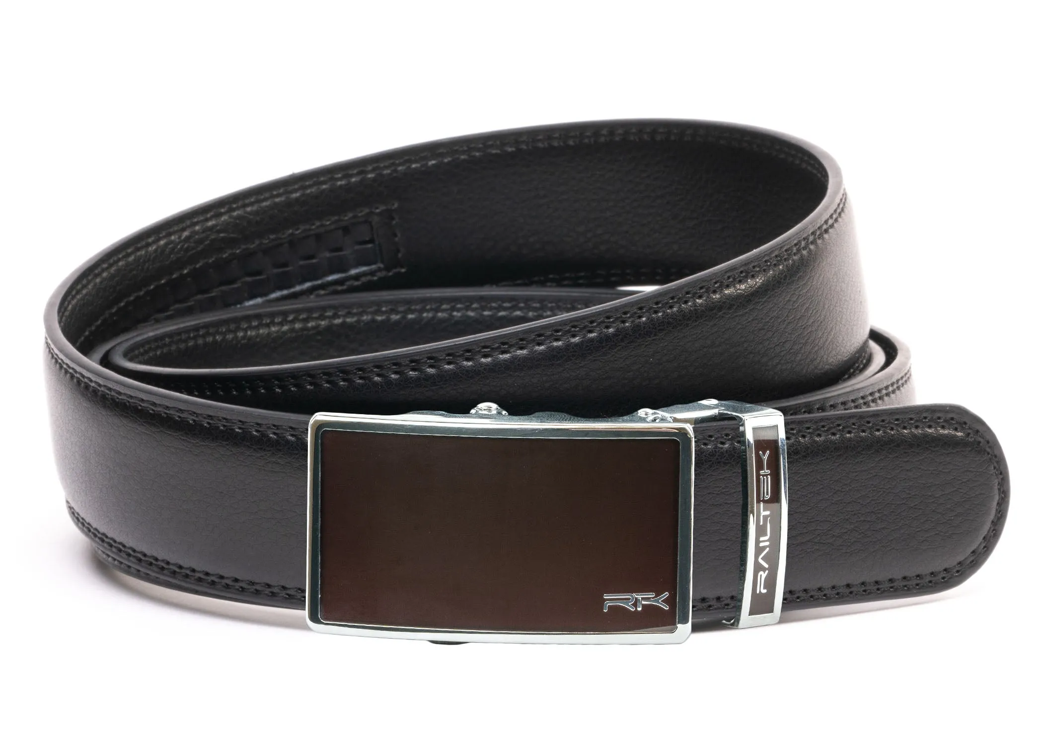 Chrome Dark Brown Railtek™ Belt