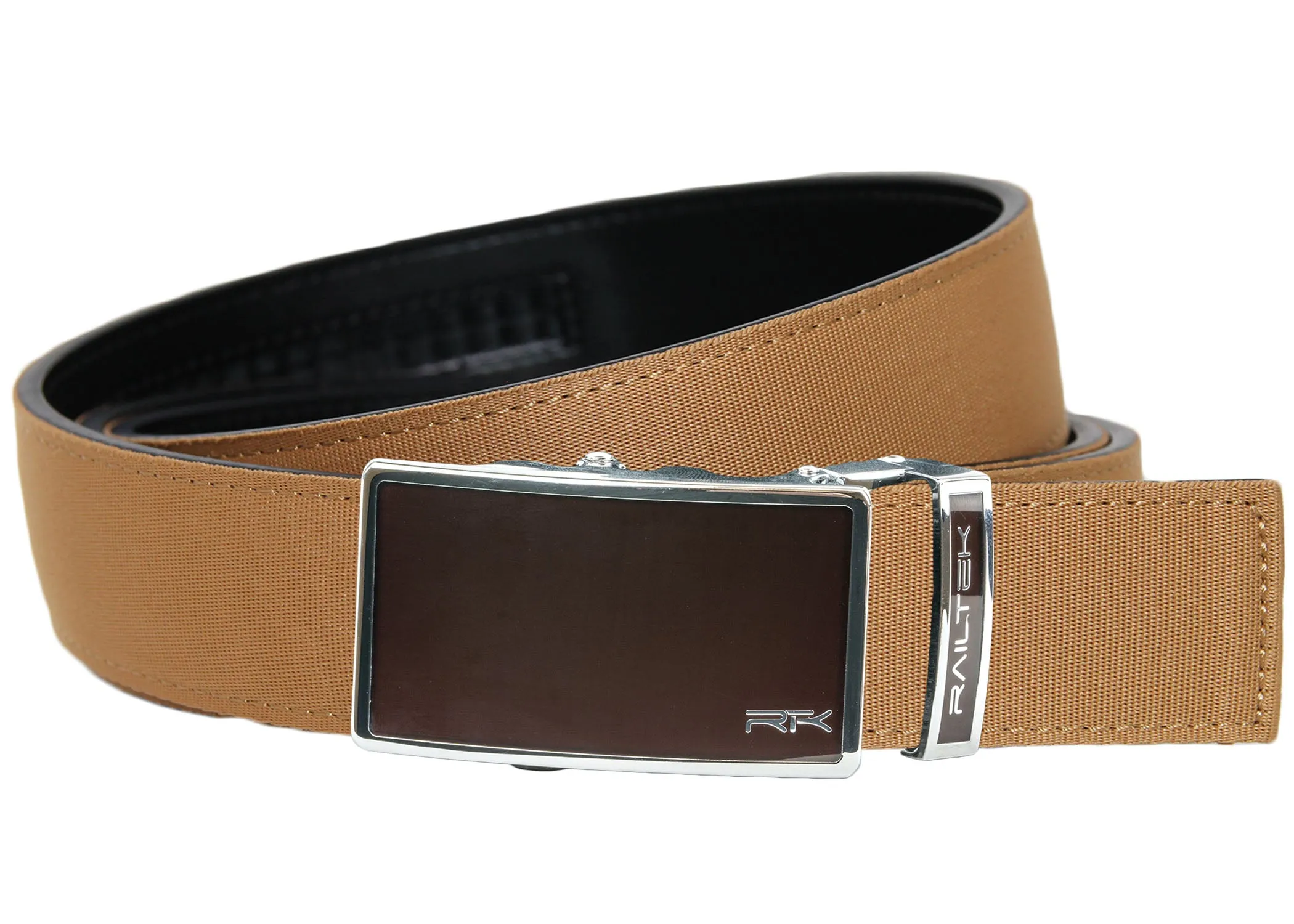 Chrome Dark Brown Railtek™ Belt