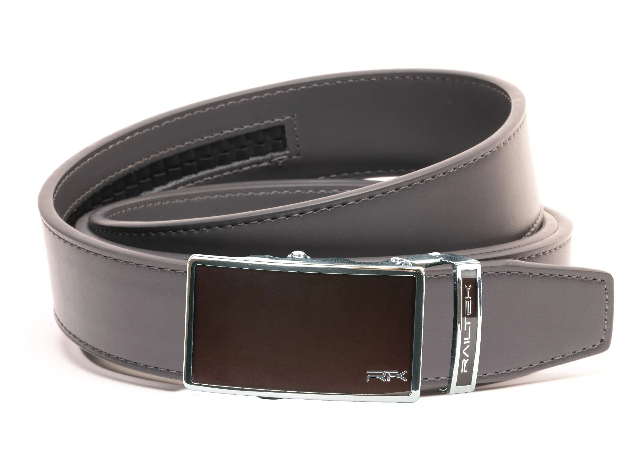 Chrome Dark Brown Railtek™ Belt