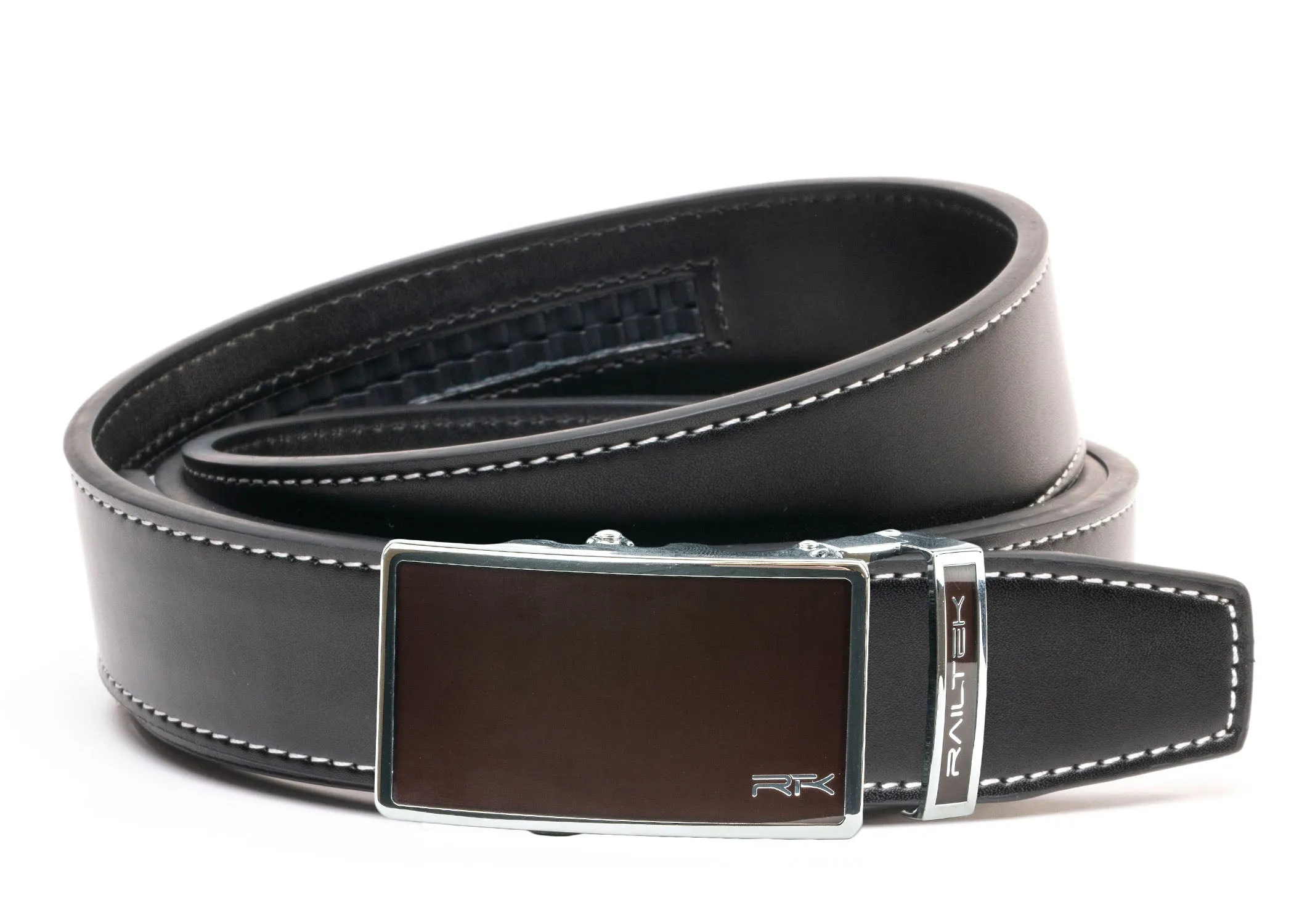 Chrome Dark Brown Railtek™ Belt