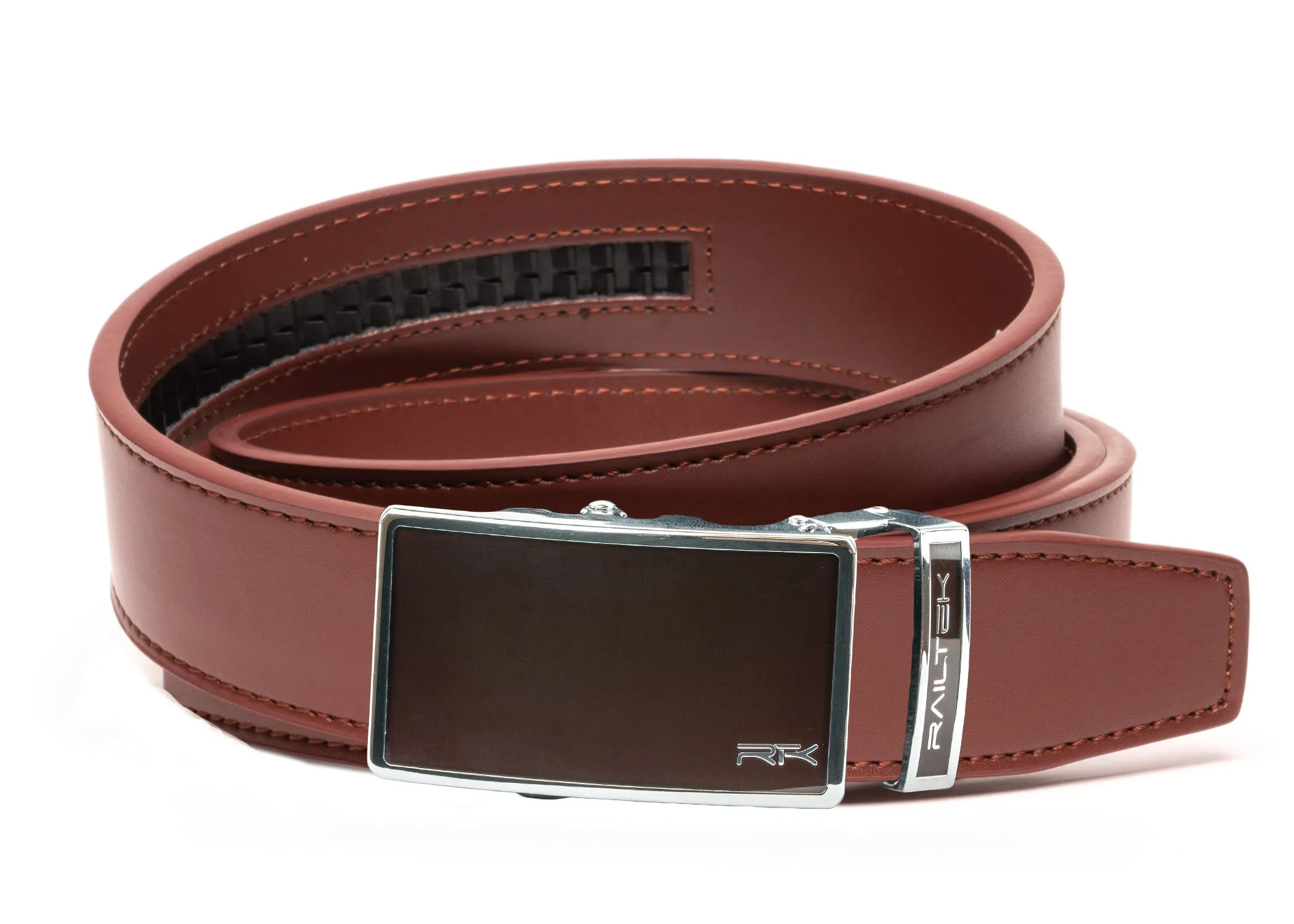 Chrome Dark Brown Railtek™ Belt