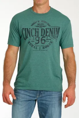 Cinch Green "Cinch Denim Rural & Rogue" Tee for Men