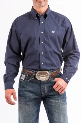 Cinch Solid Navy Button-Down Shirt for Men