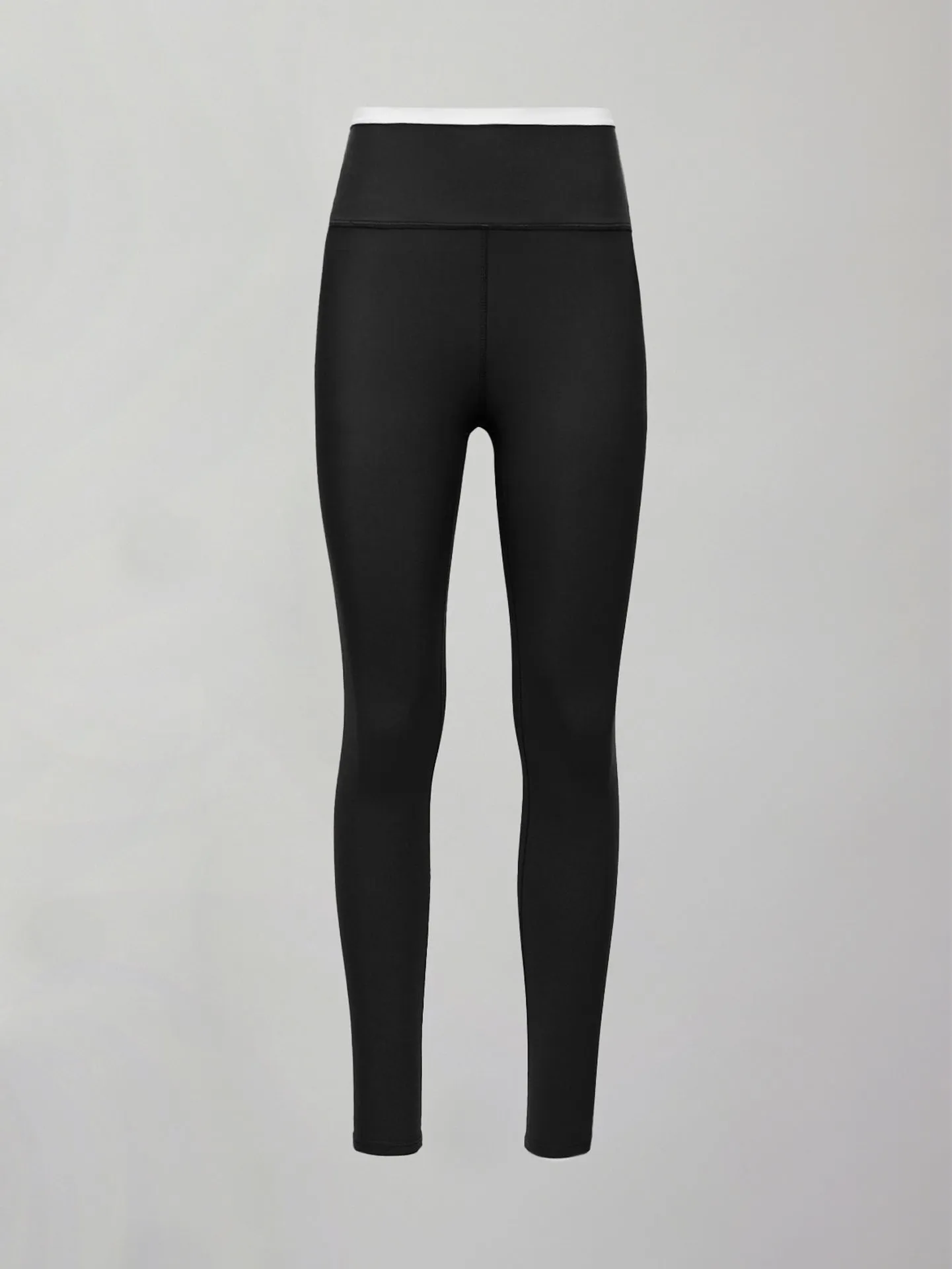 Contrast Waistband Legging in Melt - Black/White