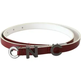 Costume National Chic Maroon Leather Fashion Belt