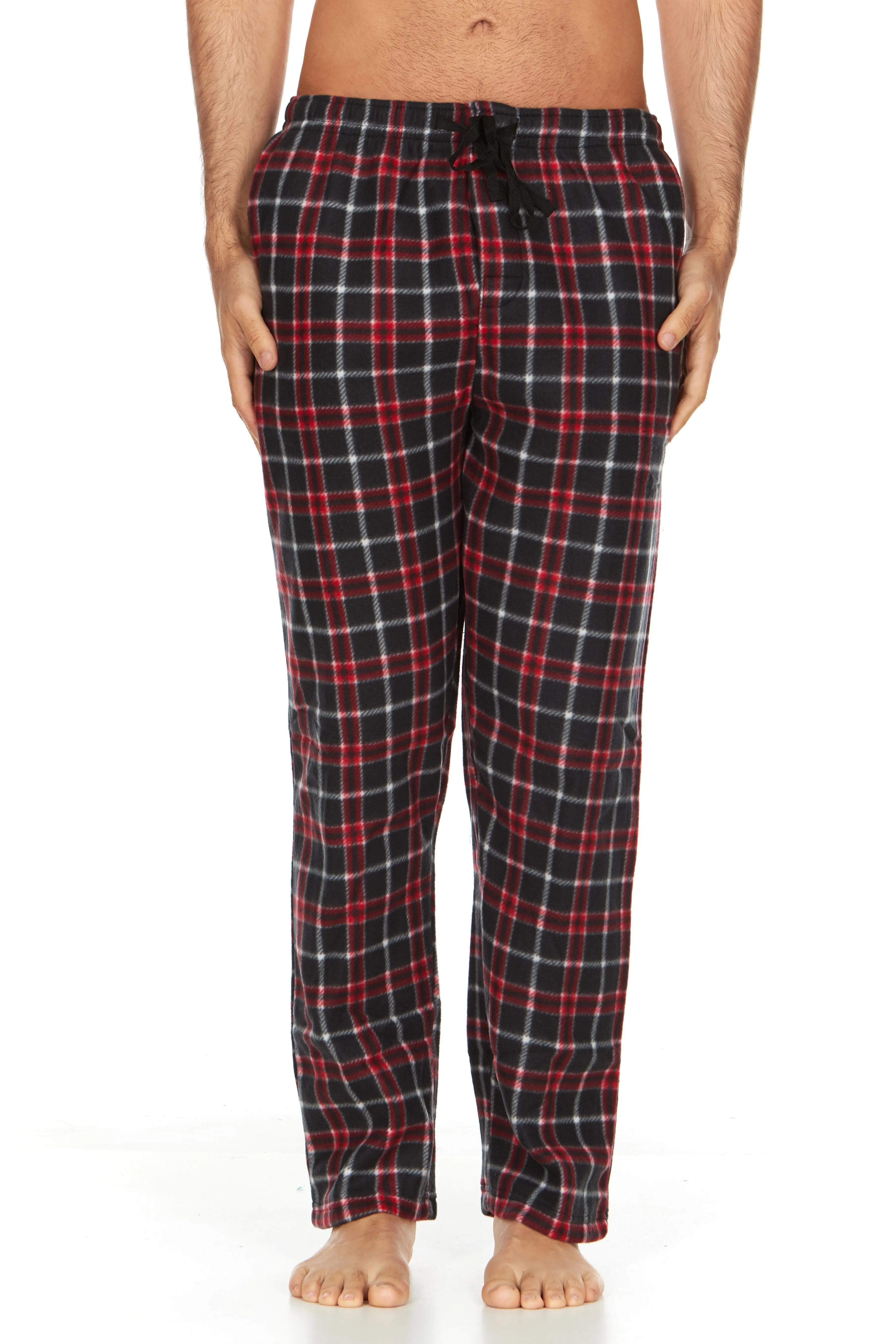 DARESAY Men's Microfleece Pajama Pants - Lounge Wear with Pockets and Adjustable Waistband