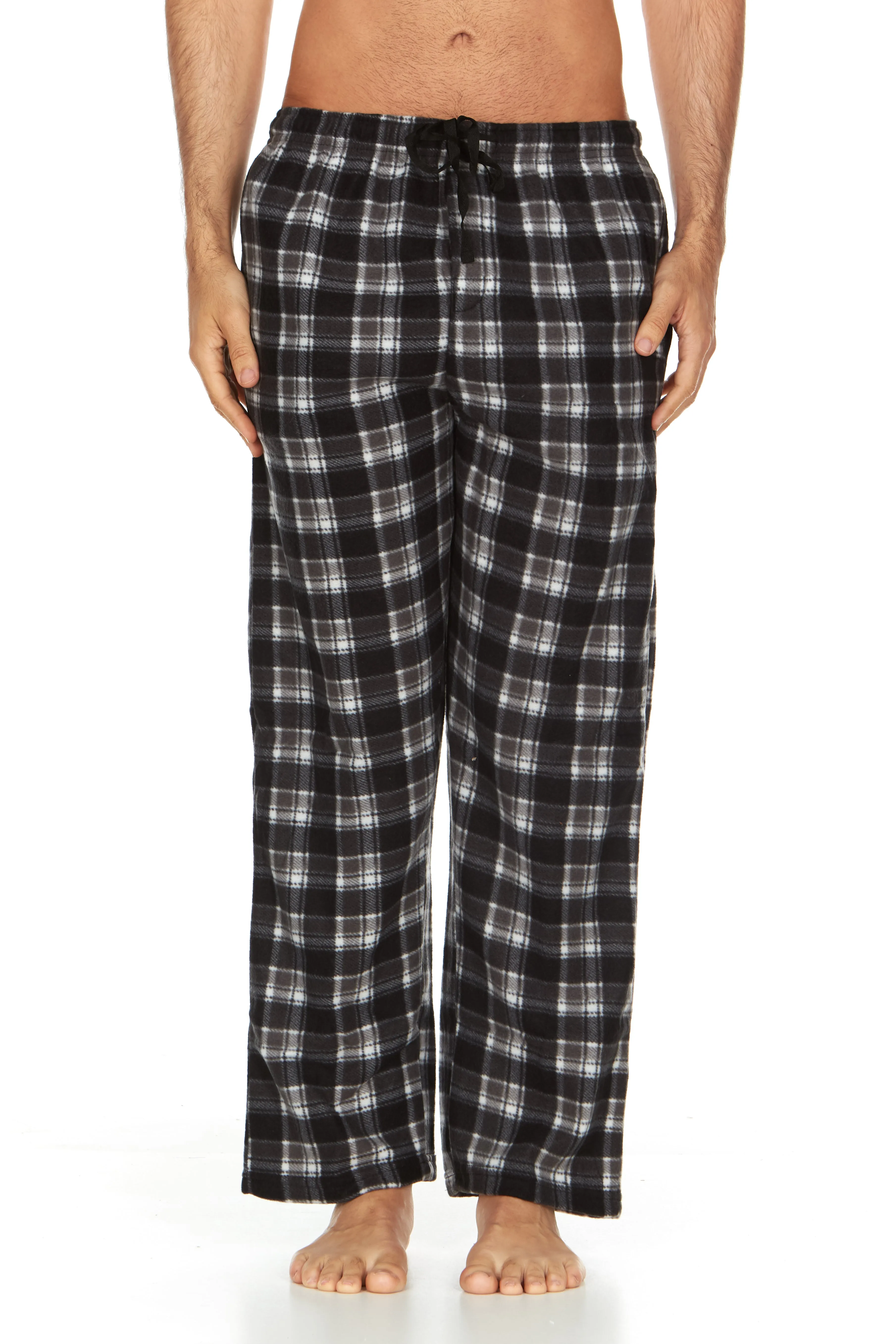 DARESAY Men's Microfleece Pajama Pants - Lounge Wear with Pockets and Adjustable Waistband