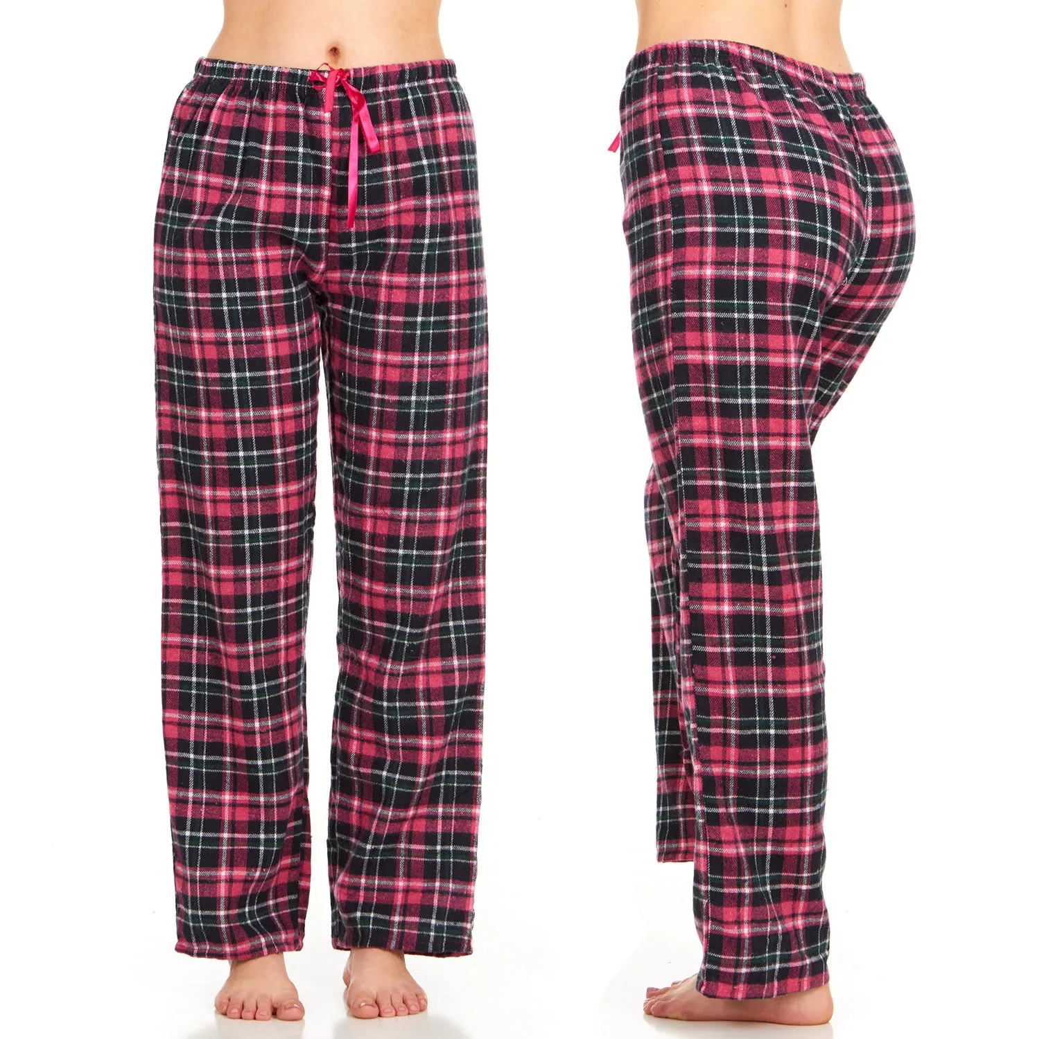 DARESAY Women’s Flannel Pajama Pants Ladies’ Soft & Stretchy Plaid Pajama Pants- Relaxed Fit, Comfortable Home pajama pants for women- Long Sleep Pants & Casualwear For All Seasons