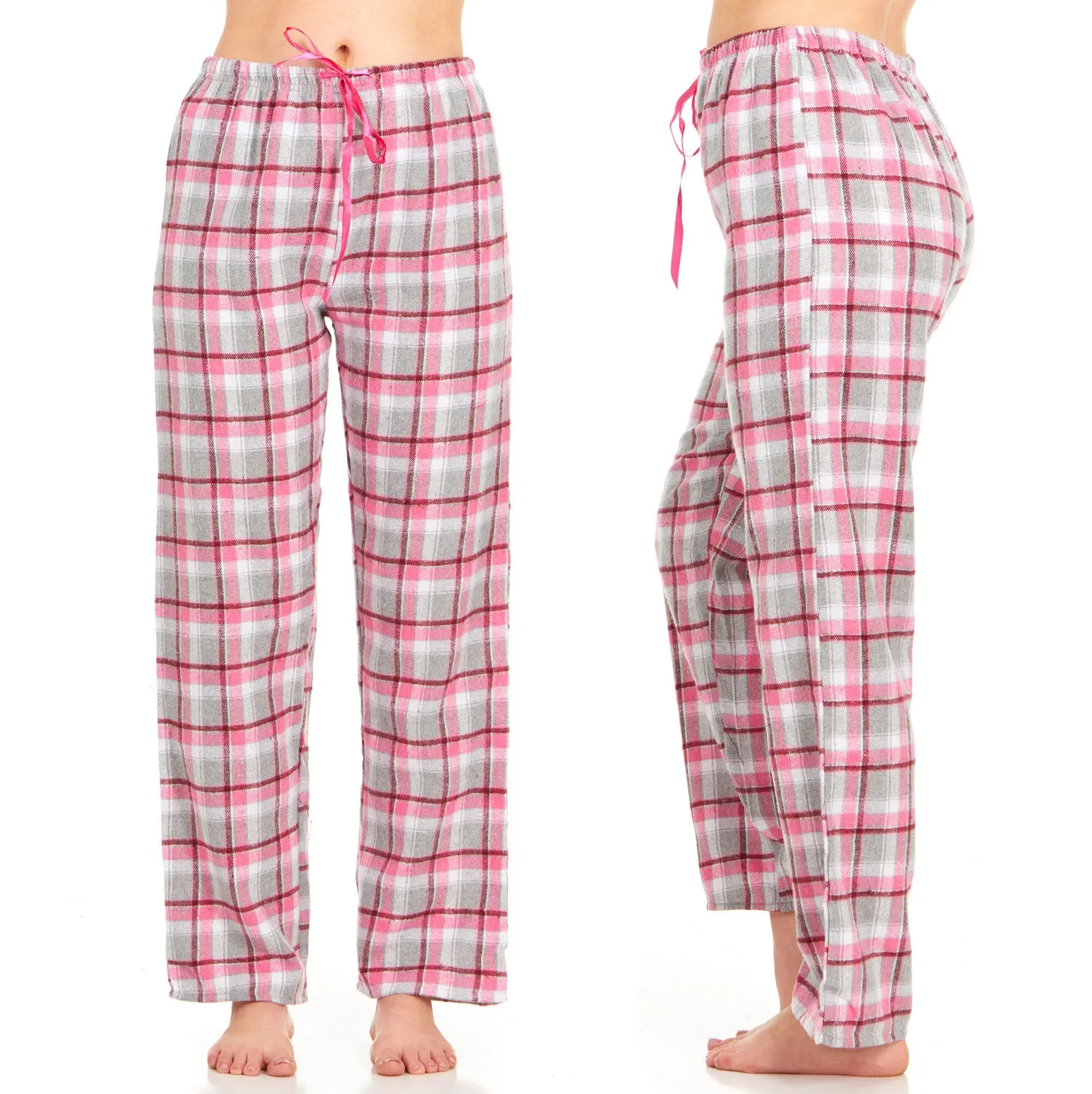 DARESAY Women’s Flannel Pajama Pants Ladies’ Soft & Stretchy Plaid Pajama Pants- Relaxed Fit, Comfortable Home pajama pants for women- Long Sleep Pants & Casualwear For All Seasons