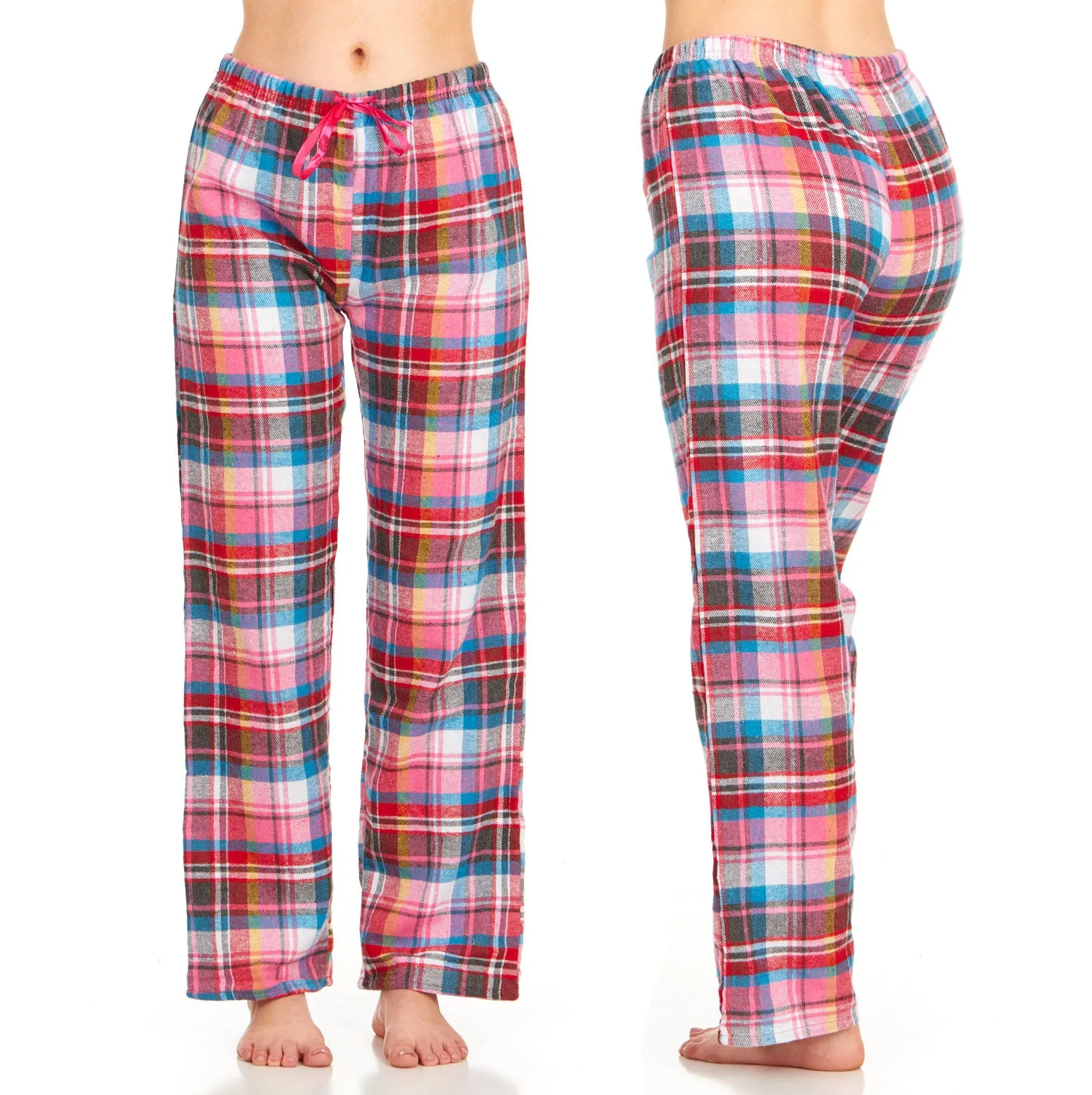 DARESAY Women’s Flannel Pajama Pants Ladies’ Soft & Stretchy Plaid Pajama Pants- Relaxed Fit, Comfortable Home pajama pants for women- Long Sleep Pants & Casualwear For All Seasons