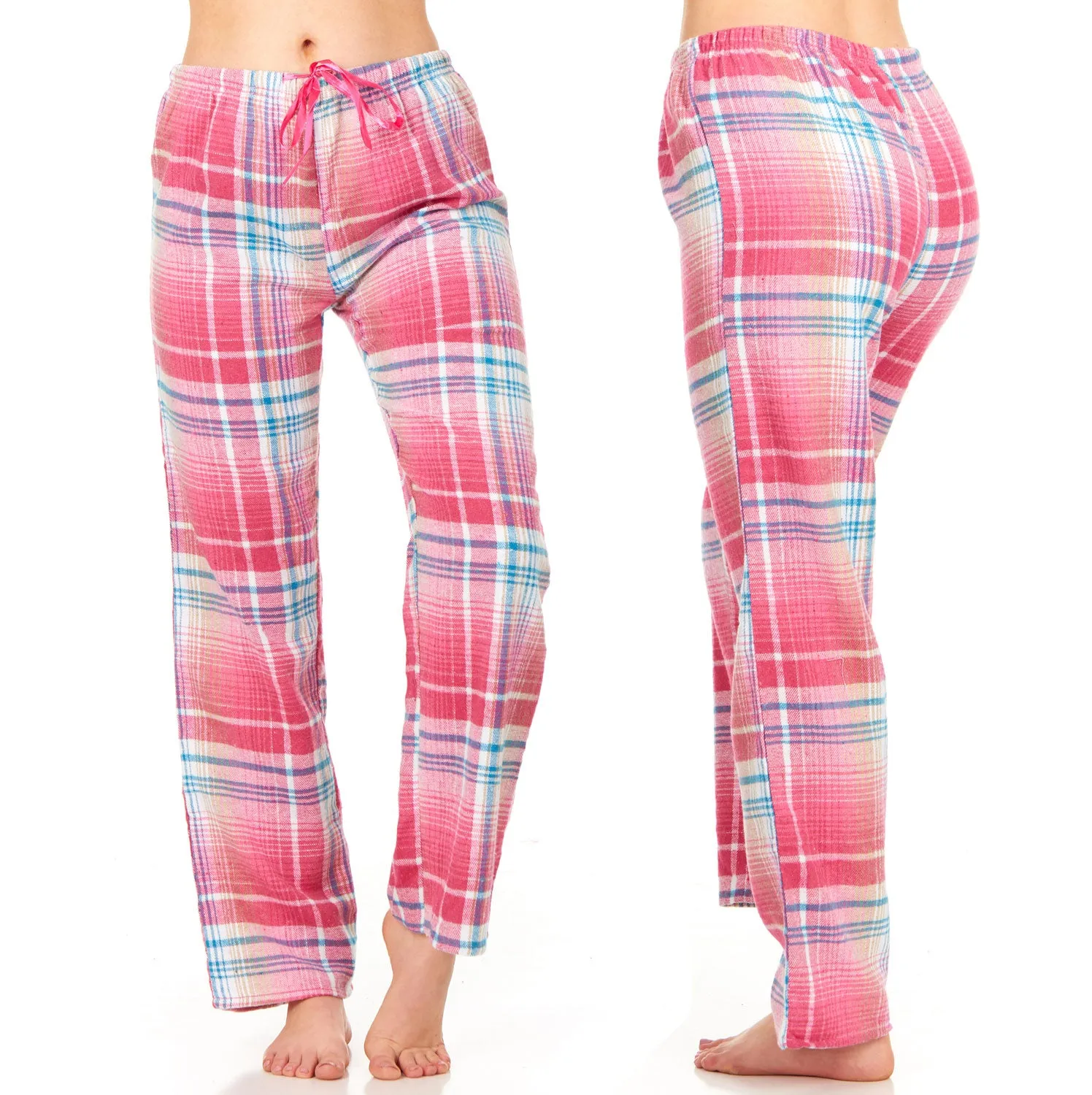 DARESAY Women’s Flannel Pajama Pants Ladies’ Soft & Stretchy Plaid Pajama Pants- Relaxed Fit, Comfortable Home pajama pants for women- Long Sleep Pants & Casualwear For All Seasons