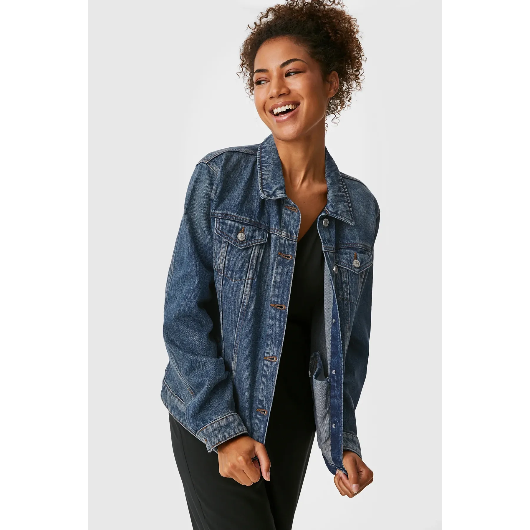 Dark Vintage Blue Denim Jacket