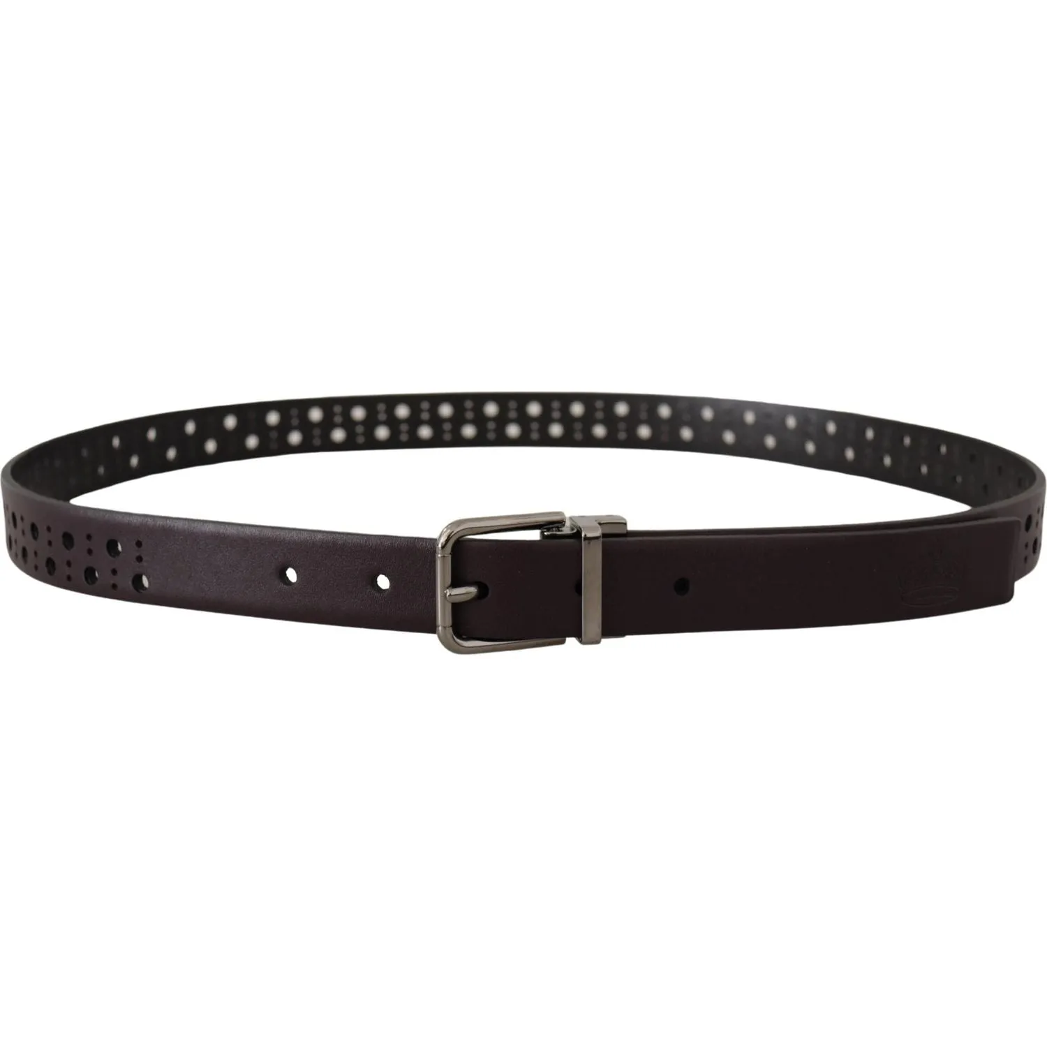 Dolce & Gabbana Elegant Dark Purple Leather Belt