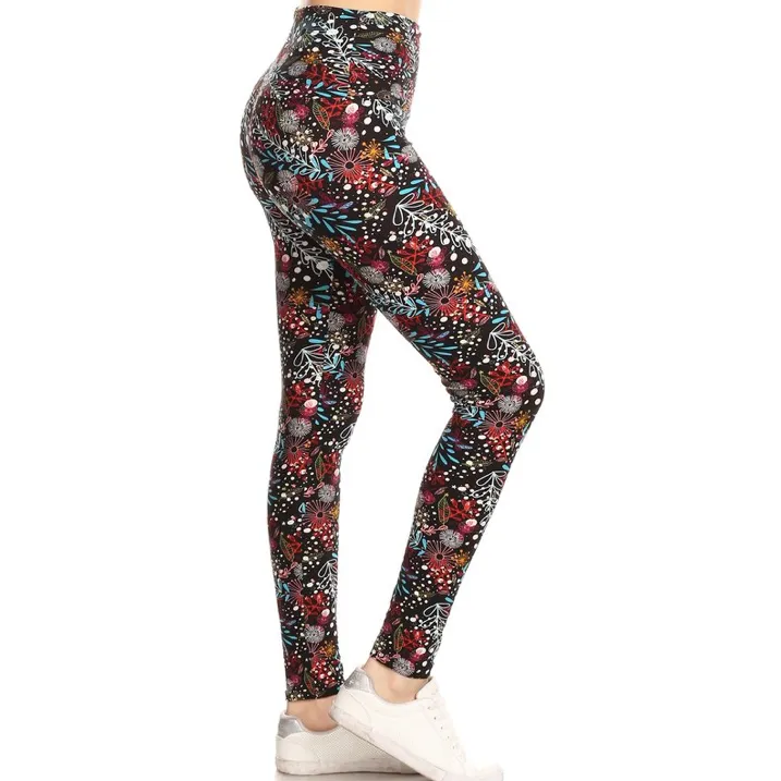 Floral doodles leggings