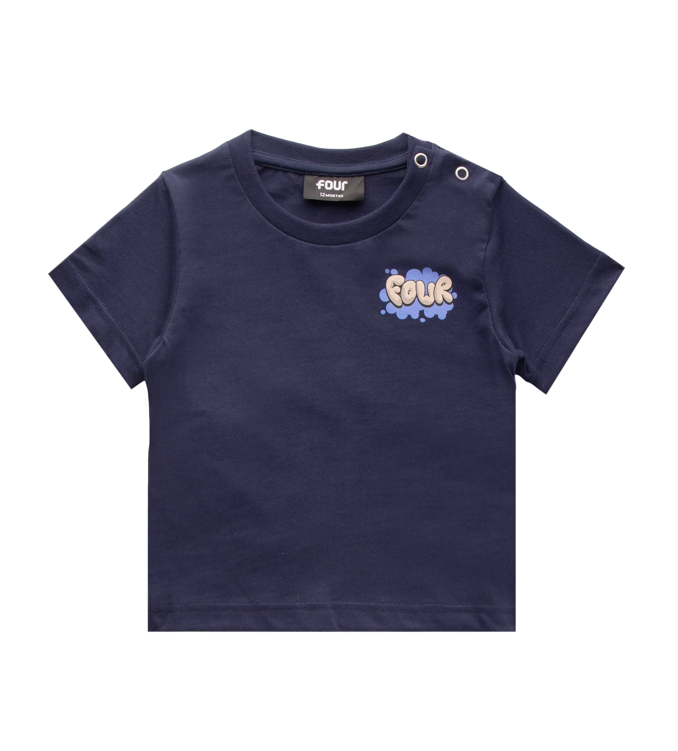 Four Baby T-shirt Balloon Marine Blue