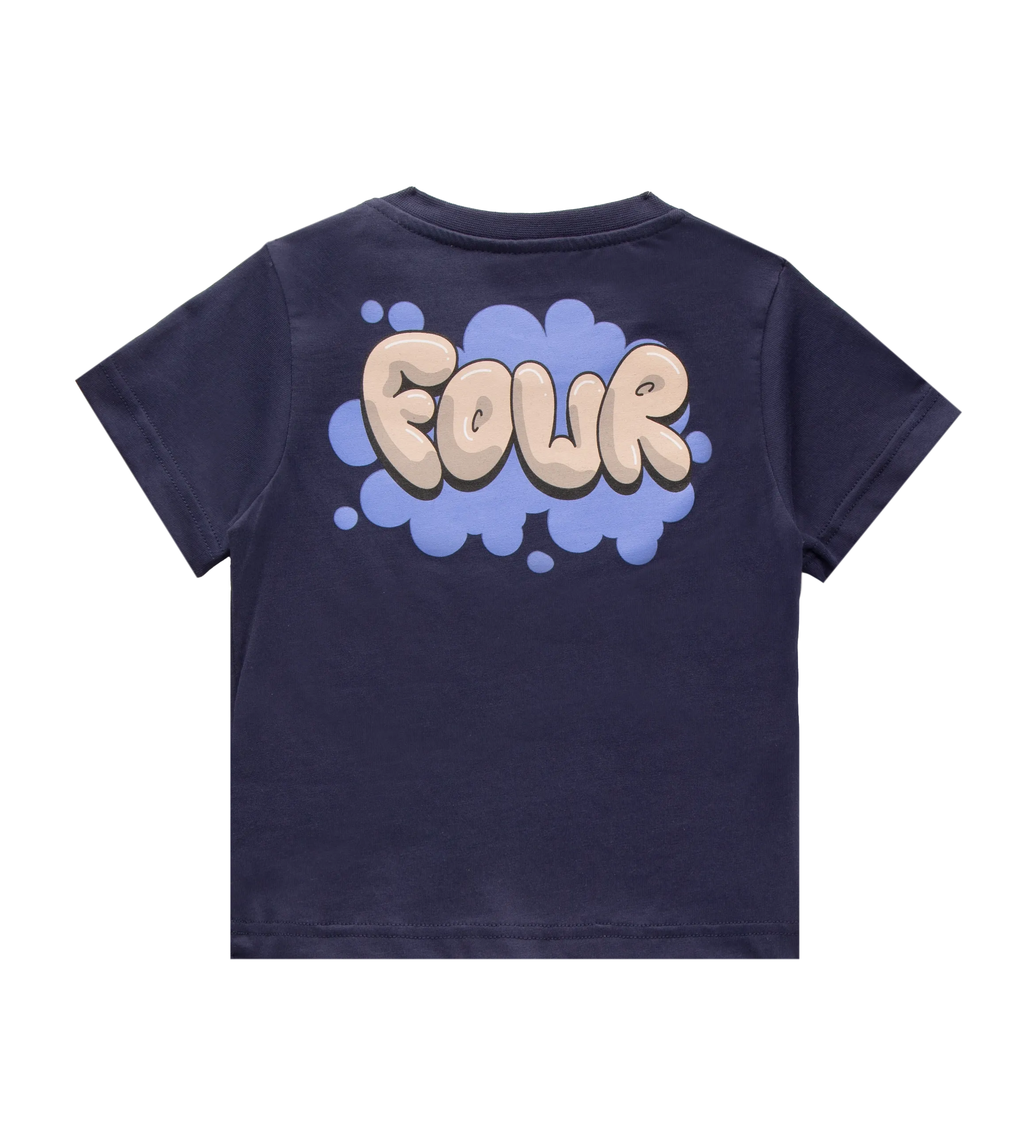 Four Baby T-shirt Balloon Marine Blue