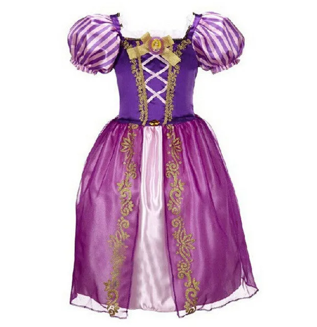 Girls Princess Summer Dresses Kids Belle Cosplay Costume Clothing Children Rapunzel Cinderella Sleeping Beauty Sofia Party Dress