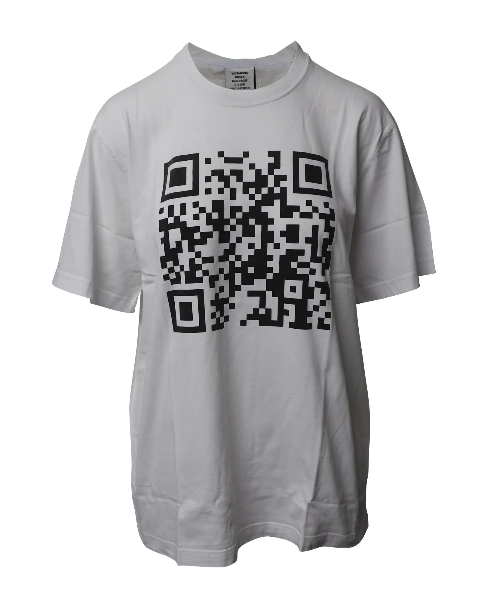 Graphic Print White Cotton T-Shirt by Vetements