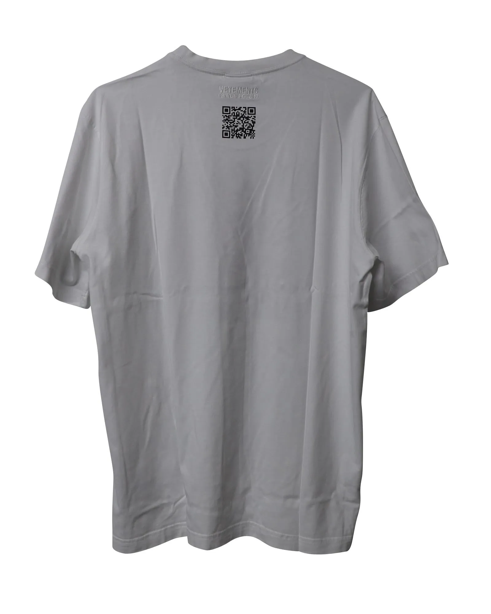 Graphic Print White Cotton T-Shirt by Vetements