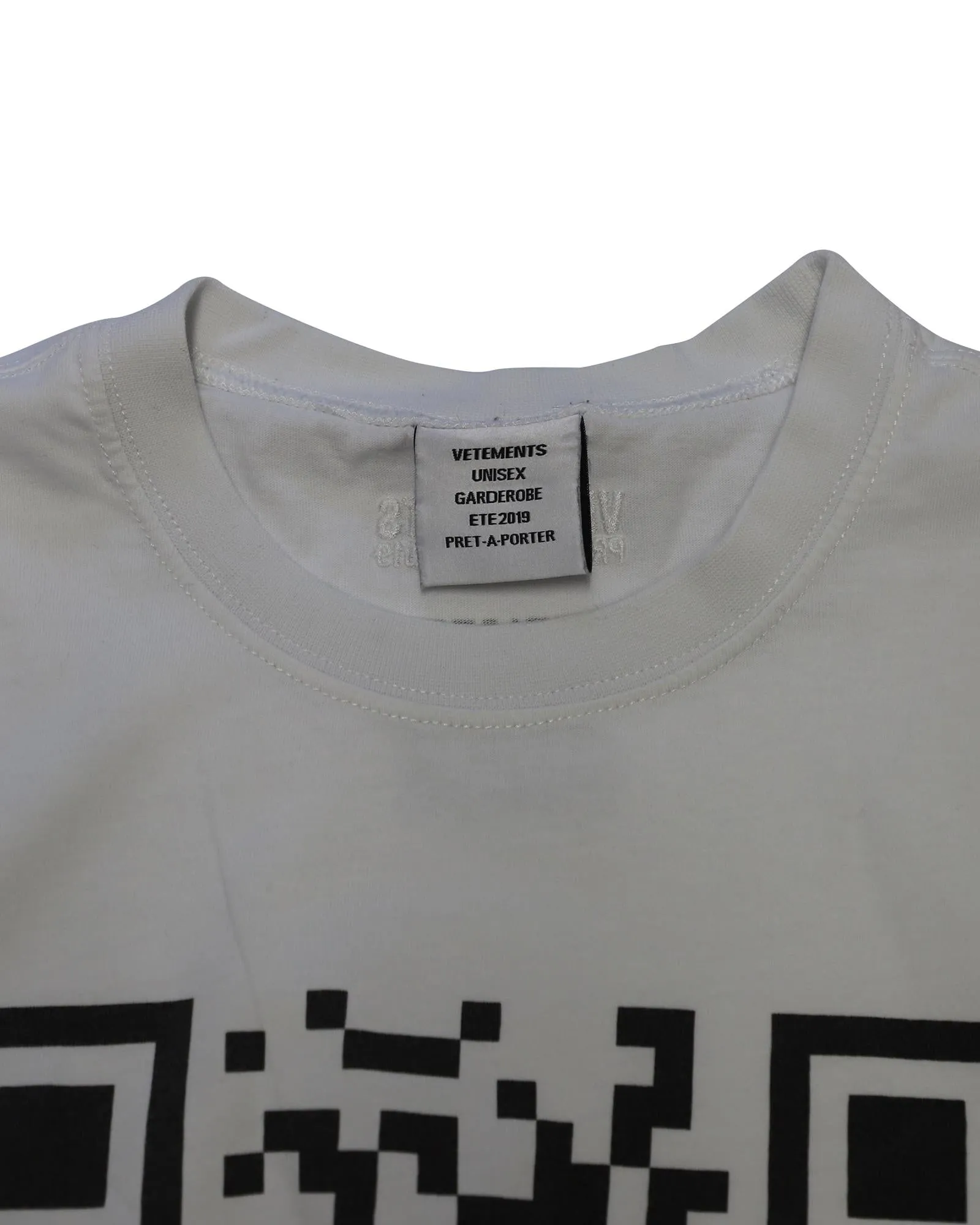 Graphic Print White Cotton T-Shirt by Vetements