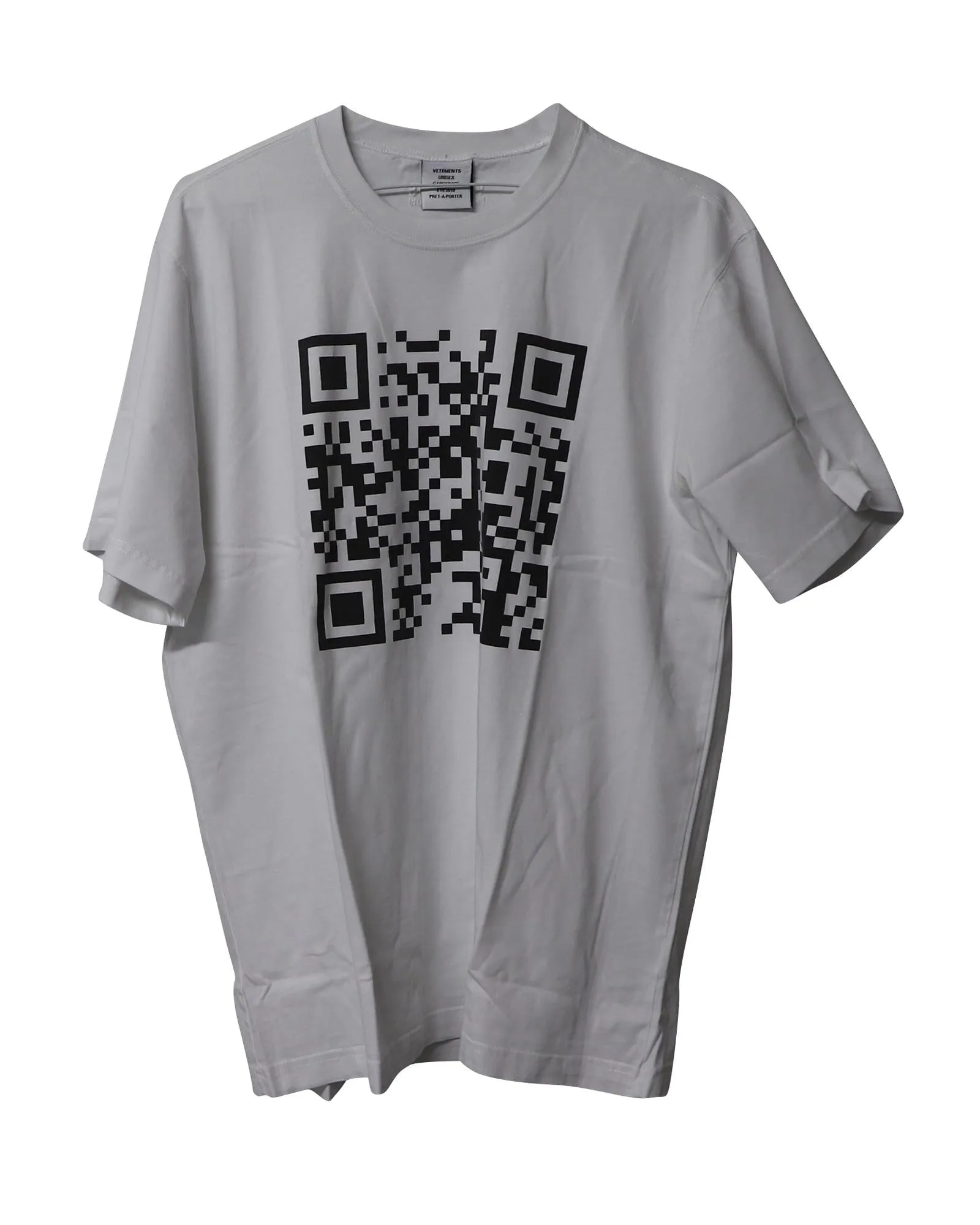 Graphic Print White Cotton T-Shirt by Vetements