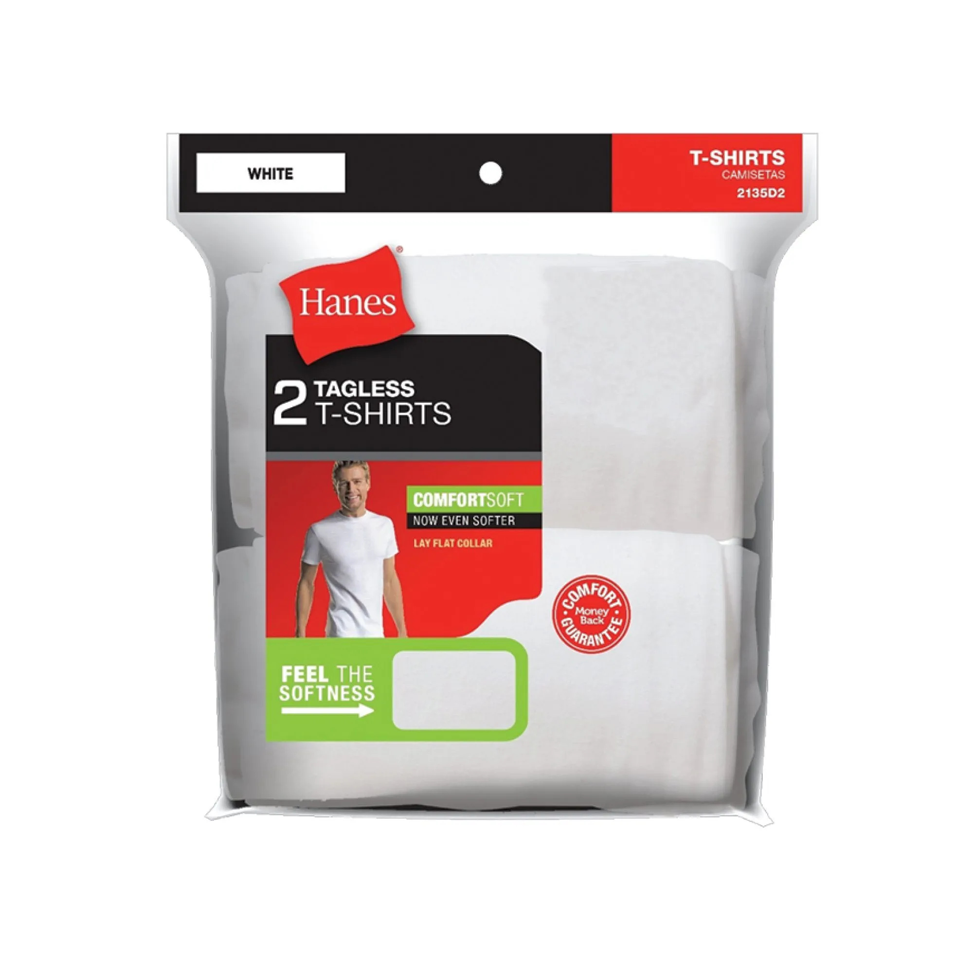 Hanes | 2-Pack White Tagless T-Shirts