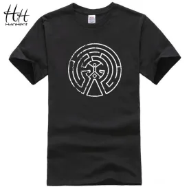 HanHent Westworld Maze Men Cotton T Shirts 2017 New Arrival Short Sleeve O-neck West World Dolores Male Casual T-shirt Top Tees