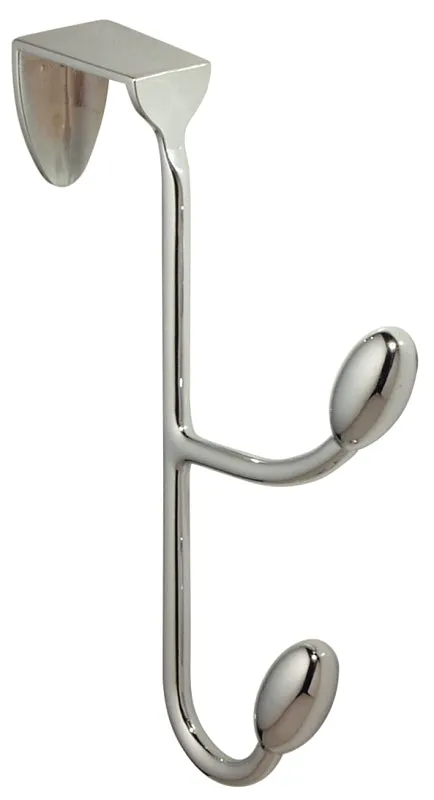 iDESIGN 76500 Door Hook, 10 lb, 2-Hook, Steel, Chrome :CD: QUANTITY: 1