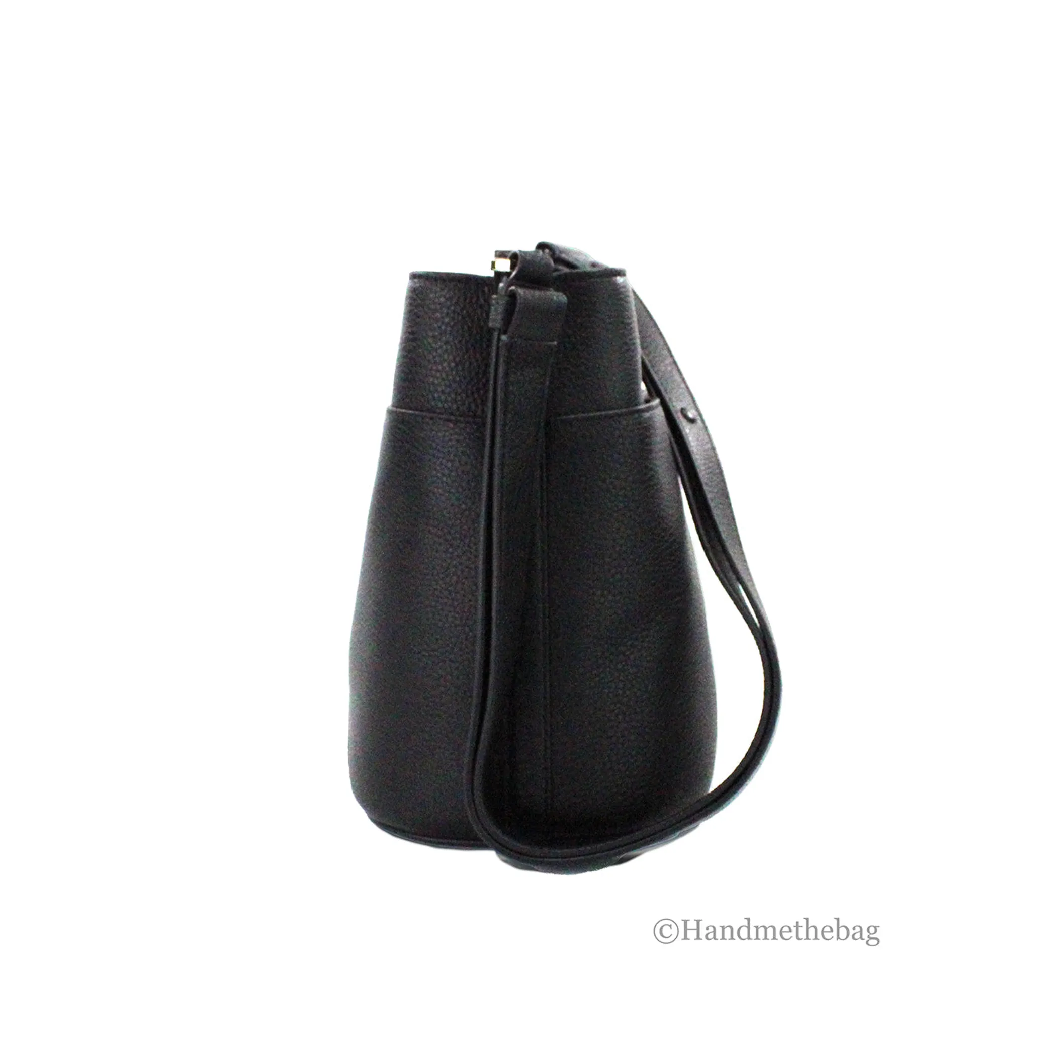 Kate Spade Leila Small Black Leather Bucket Crossbody Bag