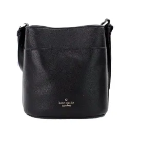 Kate Spade Leila Small Black Leather Bucket Crossbody Bag